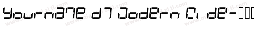 Yourname D7 Modern Wide字体转换